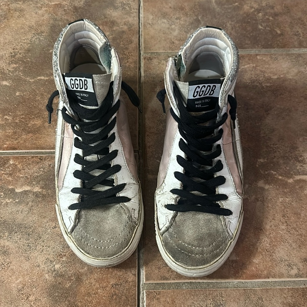 Worn authentic golden goose sneakers